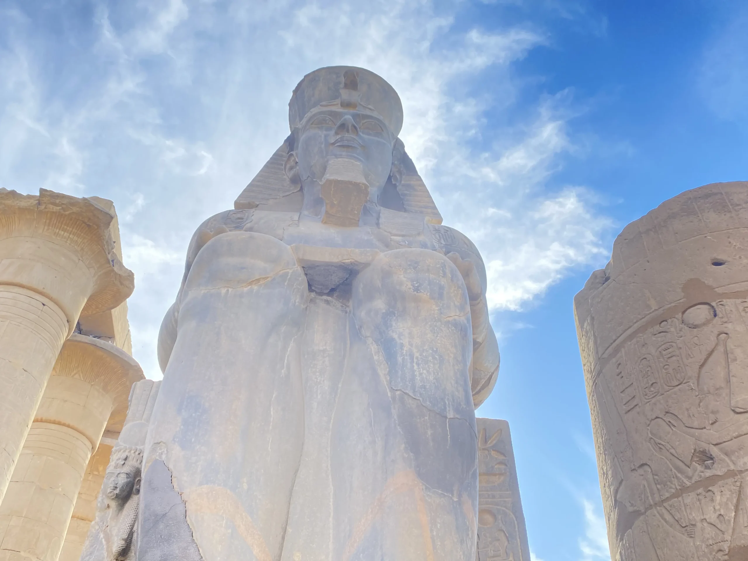 Monumental ancient Egyptian statuary visited on a private tour to Abu Simbel