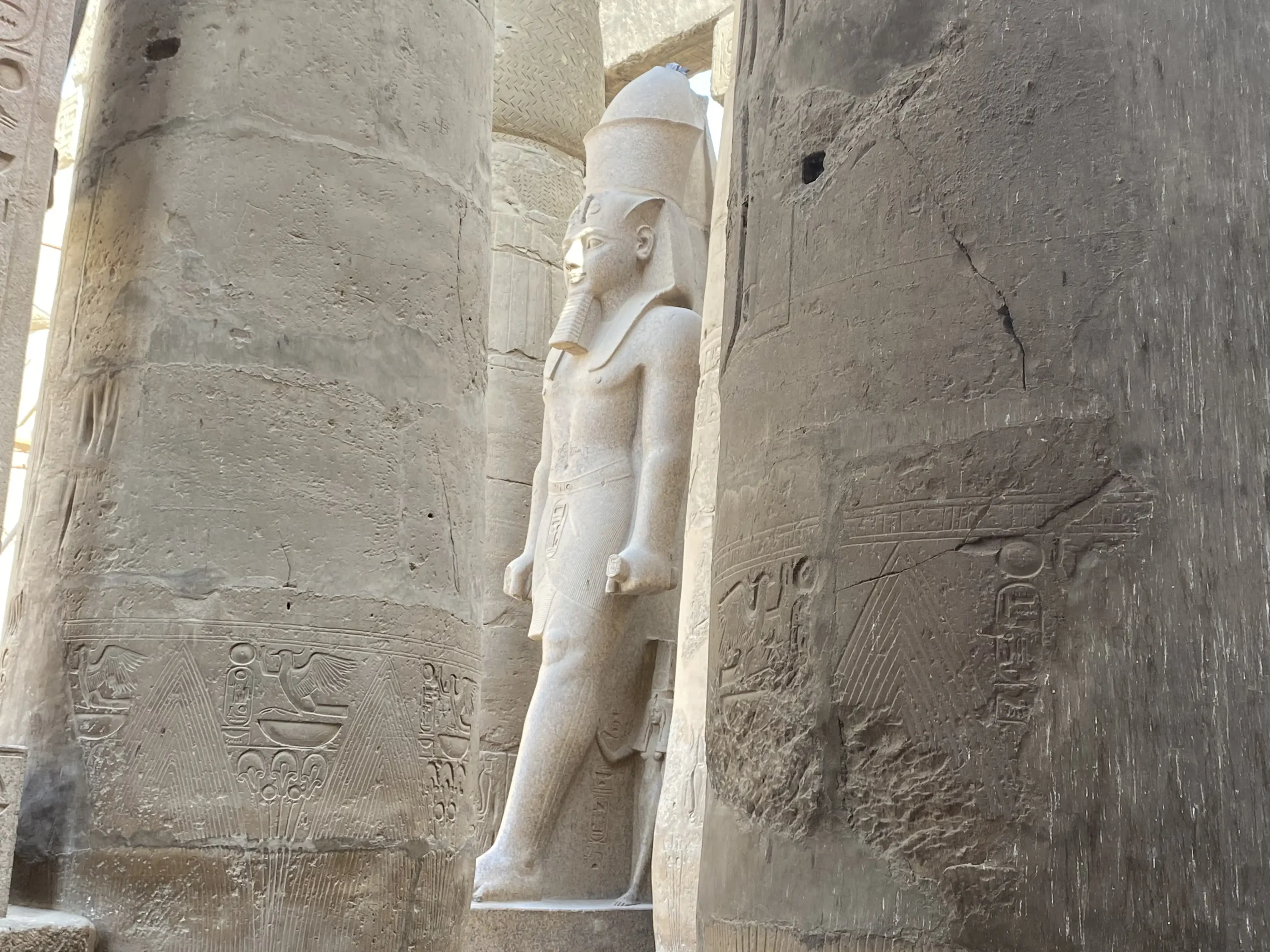 Painted tomb decoration on the Luxor West Bank, visited on a private guided tour