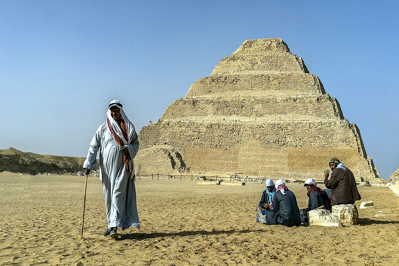 Bent Pyramid at Dahshur, Saqqara and Giza pyramids visited on one private day tour