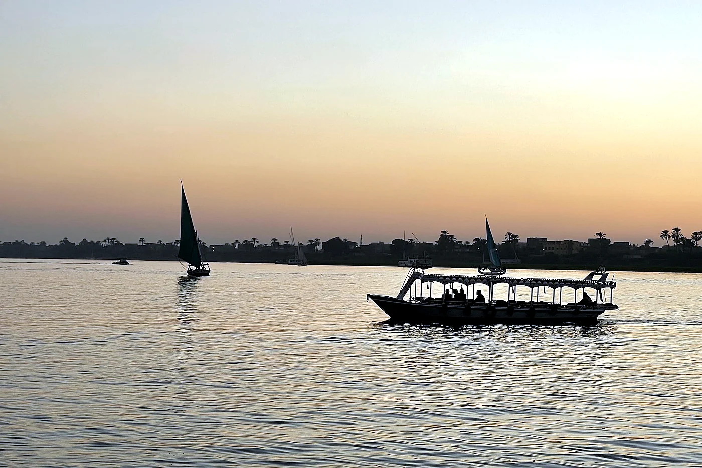 Felucca sailing on the Nile in Luxor, an add-on to any Luxor package