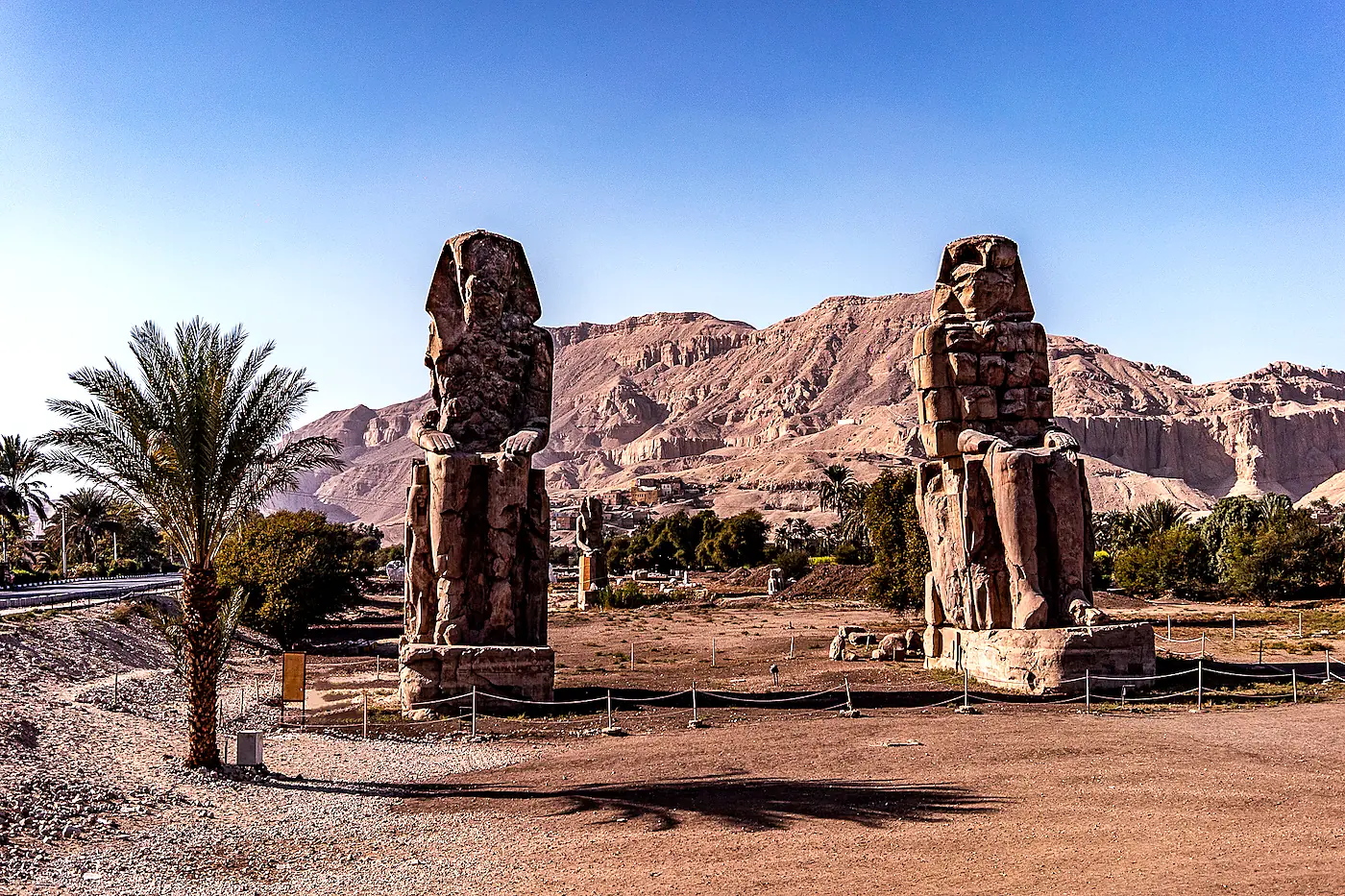 Colossi of Memnon on Luxor West Bank, first stop of the full-day Luxor tour