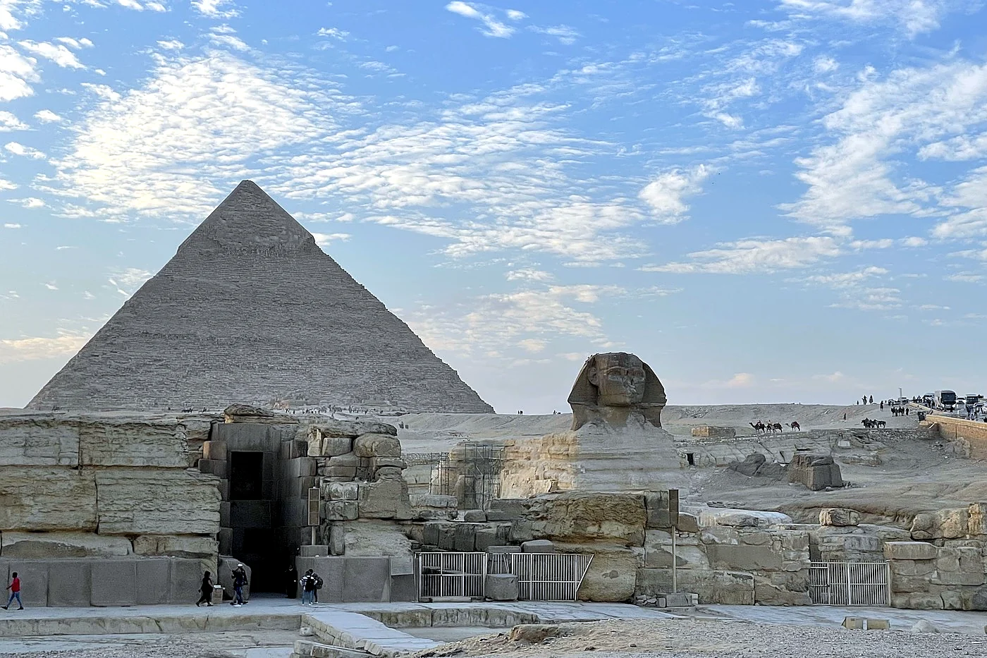 The Giza Pyramids and the Grand Egyptian Museum on a private luxury Egypt tour in Cairo