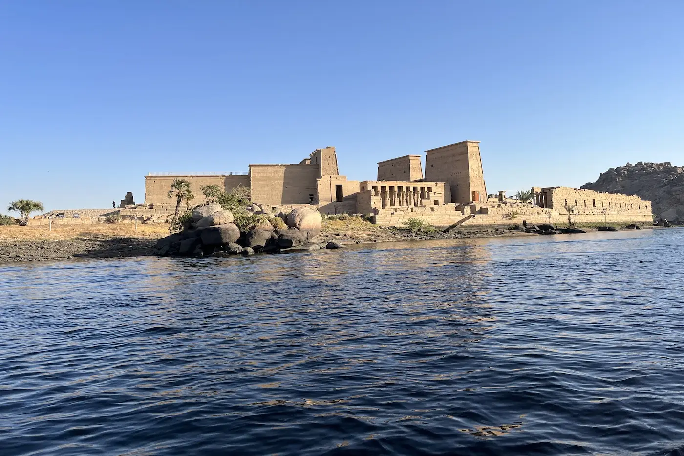 Philae Temple on its island at Aswan, visited on a private luxury Egypt tour