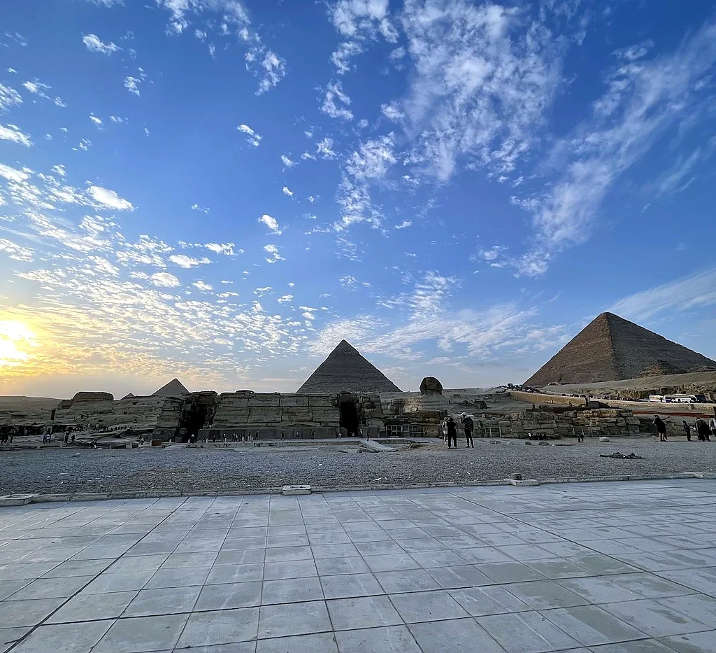 Quad bike on the desert trails beside the Giza pyramids on a family Egypt package holiday